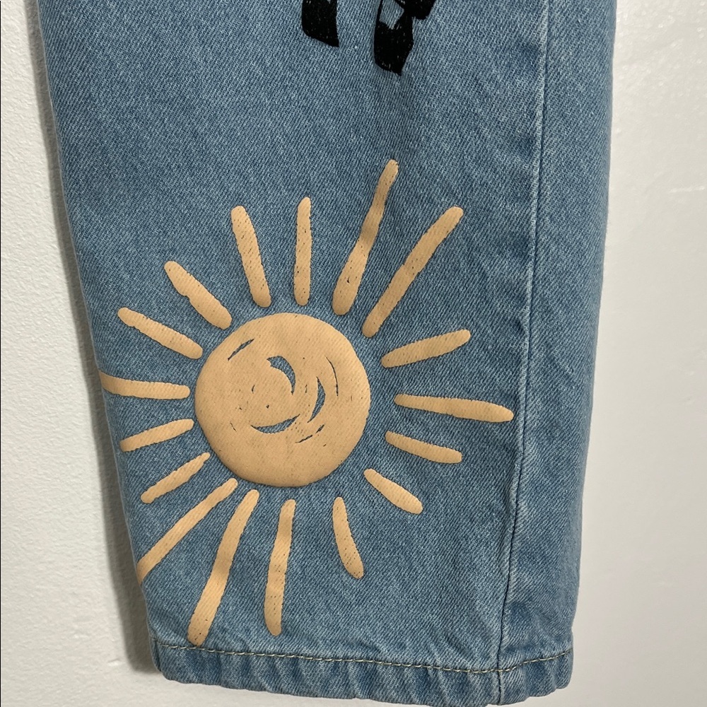 Daisy Street Graphic Straight Leg Jeans - Picture 8 of 11